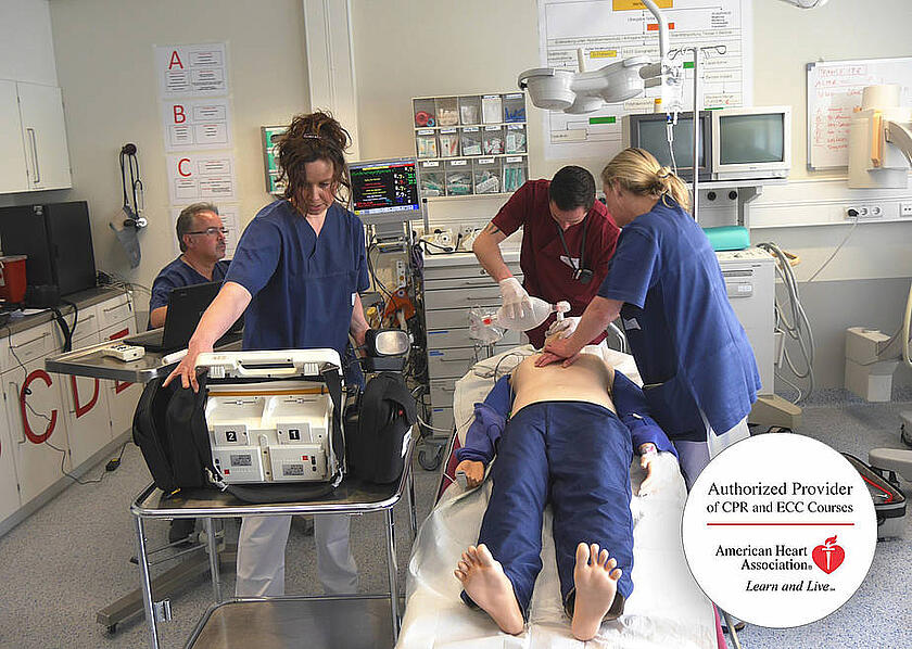 Simulation einer Trainingseinheit der Notfallmedizin