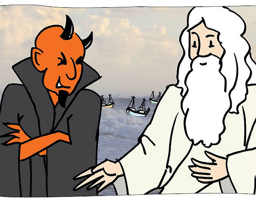 Der Herrgott, der Teufel und die drei Fischer - Ein Gleichnis zum Kooperativen Lernen