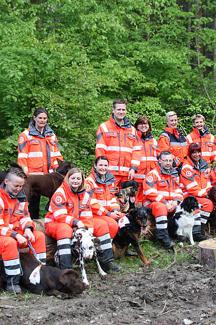 Ehrenamtliche der Rettungshundestaffel.
